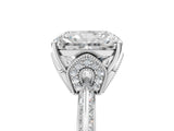 Platinum Radiant Cut Solitaire Split Shank Pave Diamond Engagement Ring with Four-Prong Setting_90