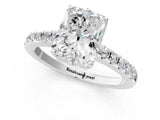 Platinum Radiant Solitaire Diamond Engagement Ring with Pavé Band and Six-Prong Setting_25