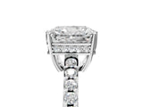 Platinum Radiant Solitaire Diamond Engagement Ring with Pavé Band and Six-Prong Setting_29