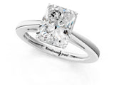 Platinum Radiant Solitaire Diamond Ring with Split Shank and Four-Prong Setting_13