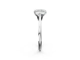 Platinum Radiant Solitaire Engagement Ring with Four-Prong Setting and Classic Band 2