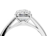 Platinum Radiant Solitaire Engagement Ring with Four-Prong Setting and Classic Band 4