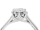 Platinum Radiant Solitaire Engagement Ring with Six-Prong Setting and Classic Band 5
