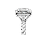 Platinum Radiant Solitaire Twist Band Ring with Four-Prong Setting_17