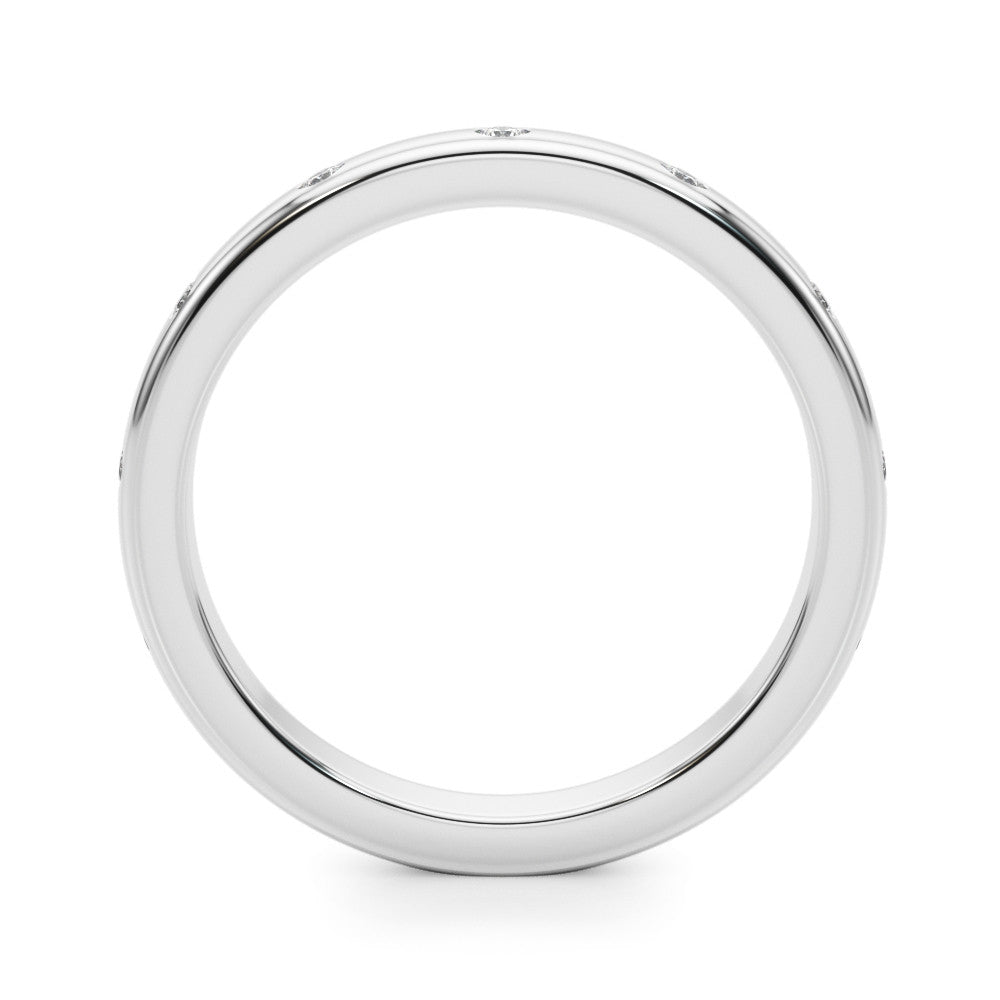 Platinum Round Bezel-Set Diamond Eternity Band 1