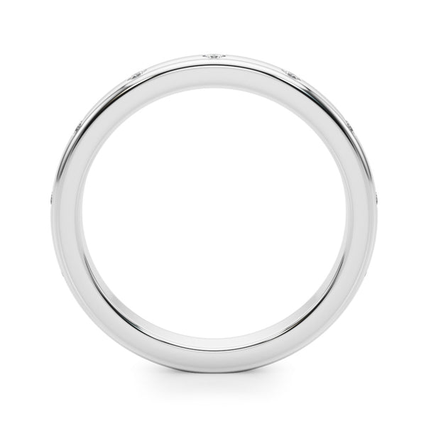 White gold Round Bezel-Set Diamond Eternity Band