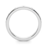 Silver Round Bezel-Set Diamond Eternity Band