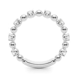 Platinum Round Bezel Set Diamond Eternity Band with Prong Setting 1