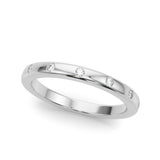 Silver Round Bezel-Set Diamond Eternity Band