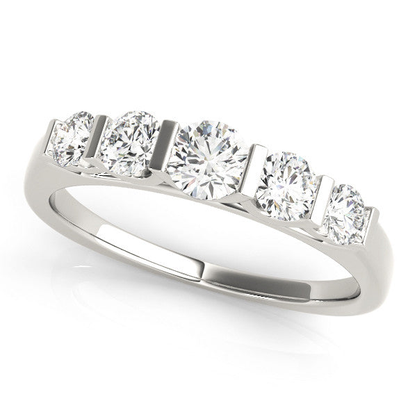 Platinum Round Brilliant Channel Set Diamond Band