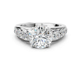 Platinum Round Brilliant Diamond Pavé Band with Six-Prong Setting_11