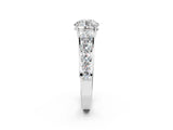 Platinum Round Brilliant Diamond Pavé Band with Six-Prong Setting_13
