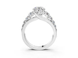 Platinum Round Brilliant Diamond Pavé Band with Six-Prong Setting_14