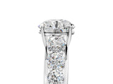 Platinum Round Brilliant Diamond Pavé Band with Six-Prong Setting_16