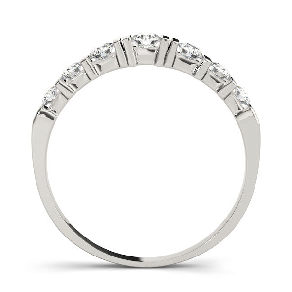 Platinum Round Channel Set Diamond Half Eternity Band 1