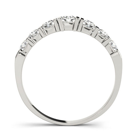 Platinum Round Channel Set Diamond Half Eternity Band 1