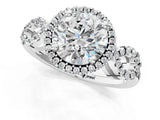 Platinum Round Cut Cut Halo Diamond Infinity Band with Four-Prong Setting_14