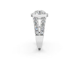 Platinum Round Cut Cut Halo Split Shank Prong Set Ring_9