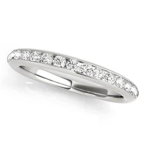 Platinum Round Cut Diamond Channel Set Eternity Band