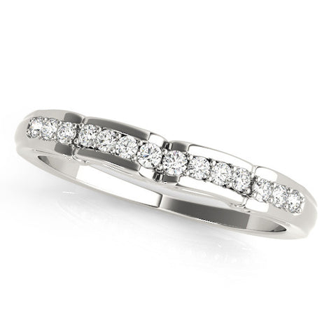 Platinum Round Cut Diamond Channel Set White Gold Band
