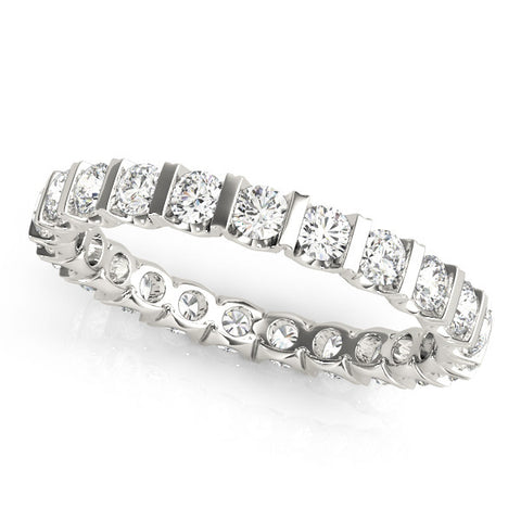 Platinum Round-Cut Diamond Eternity Band with Channel Setting 1