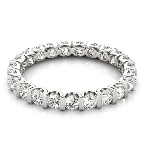 Platinum Round-Cut Diamond Eternity Band with Channel Setting 2