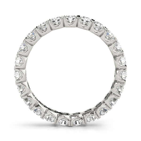 White gold Round-Cut Diamond Eternity Band with Channel Setting