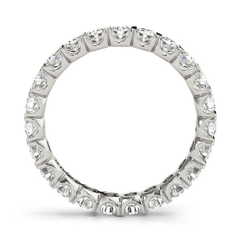 Platinum Round-Cut Diamond Eternity Band with Channel Setting