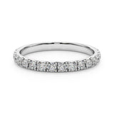 Platinum Round Cut Diamond Eternity Band with Shared Prong Setting 2