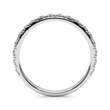 14K White Gold Round Cut Diamond Eternity Band with Shared Prong Setting