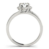 Platinum Round Cut Diamond Halo Pave Band Cushion Prong Ring 2