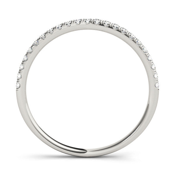 Platinum Round Cut Diamond Pavé Eternity Band with Micro Prong Setting 1