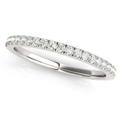 Platinum Round Cut Diamond Pavé Eternity Band with Shared Prong Setting 1