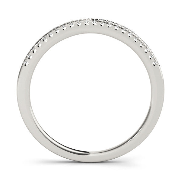 Platinum Round Cut Diamond Pavé Set Eternity Band 1