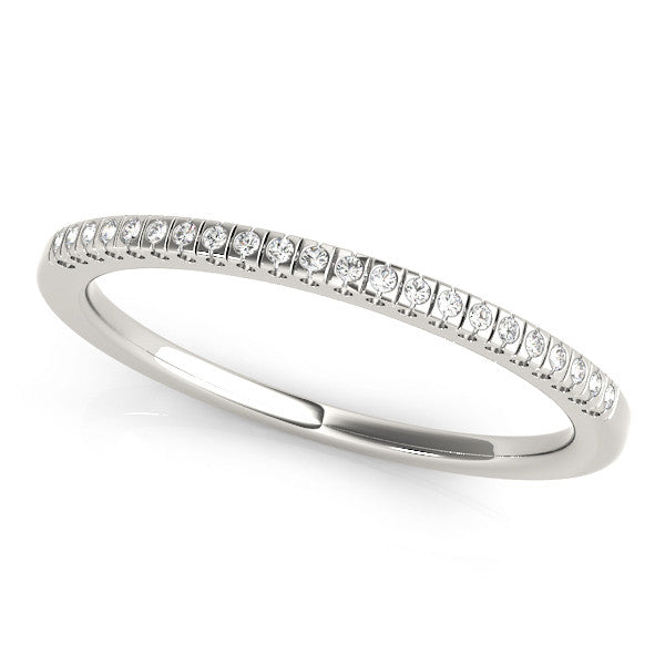 Platinum Round Cut Diamond Pavé Set Eternity Band