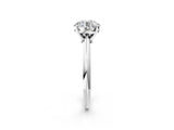 Platinum Round Cut Diamond Solitaire Engagement Ring with Classic Band and Four-Prong Setting_26