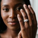 Platinum Round Cut Diamond Solitaire Ring with Pavé and Channel Set Band_108