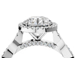 Platinum Round Cut Halo Twist Band with Four-Prong Setting_11