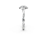 Platinum Round Cut Halo Twist Band with Four-Prong Setting_9
