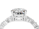 Platinum Round Cut Moissanite Scattered Round Accent Ring with Prong Setting_40