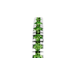 Platinum Round Cut Peridot Pavé Set Thin Band_17