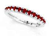 Platinum Round Cut Ruby Pavé Set Thin Band_13
