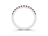 Platinum Round Cut Ruby Pavé Set Thin Band_15
