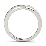 Platinum Round Diamond Bypass Solitaire Band with Bezel Setting 1