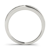 Platinum Round Diamond Channel Set White Gold Band 1