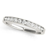 Platinum Round Diamond Channel Set White Gold Band