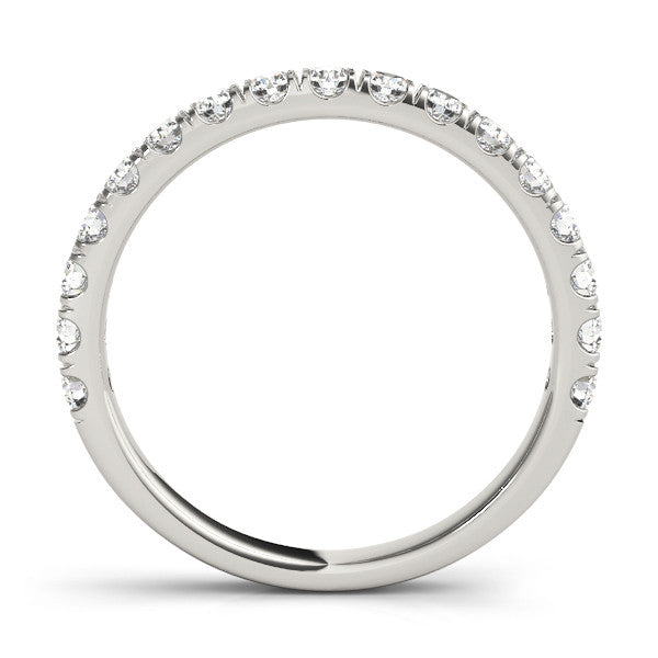 Platinum Round Diamond Eternity Band with Prong Setting
