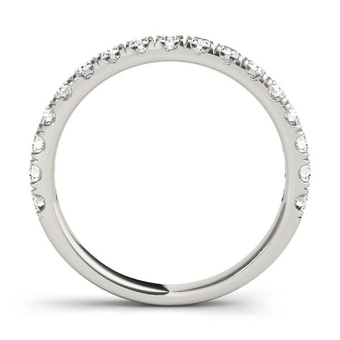 Platinum Round Diamond Eternity Band with Prong Setting