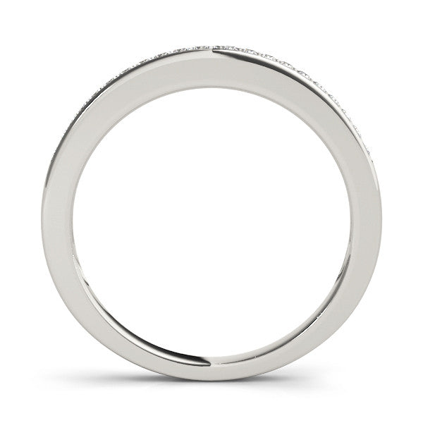 Platinum Round Diamond Half Eternity Pavé Band 1