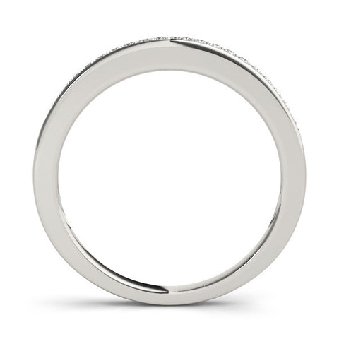 Platinum Round Diamond Half Eternity Pavé Band 1